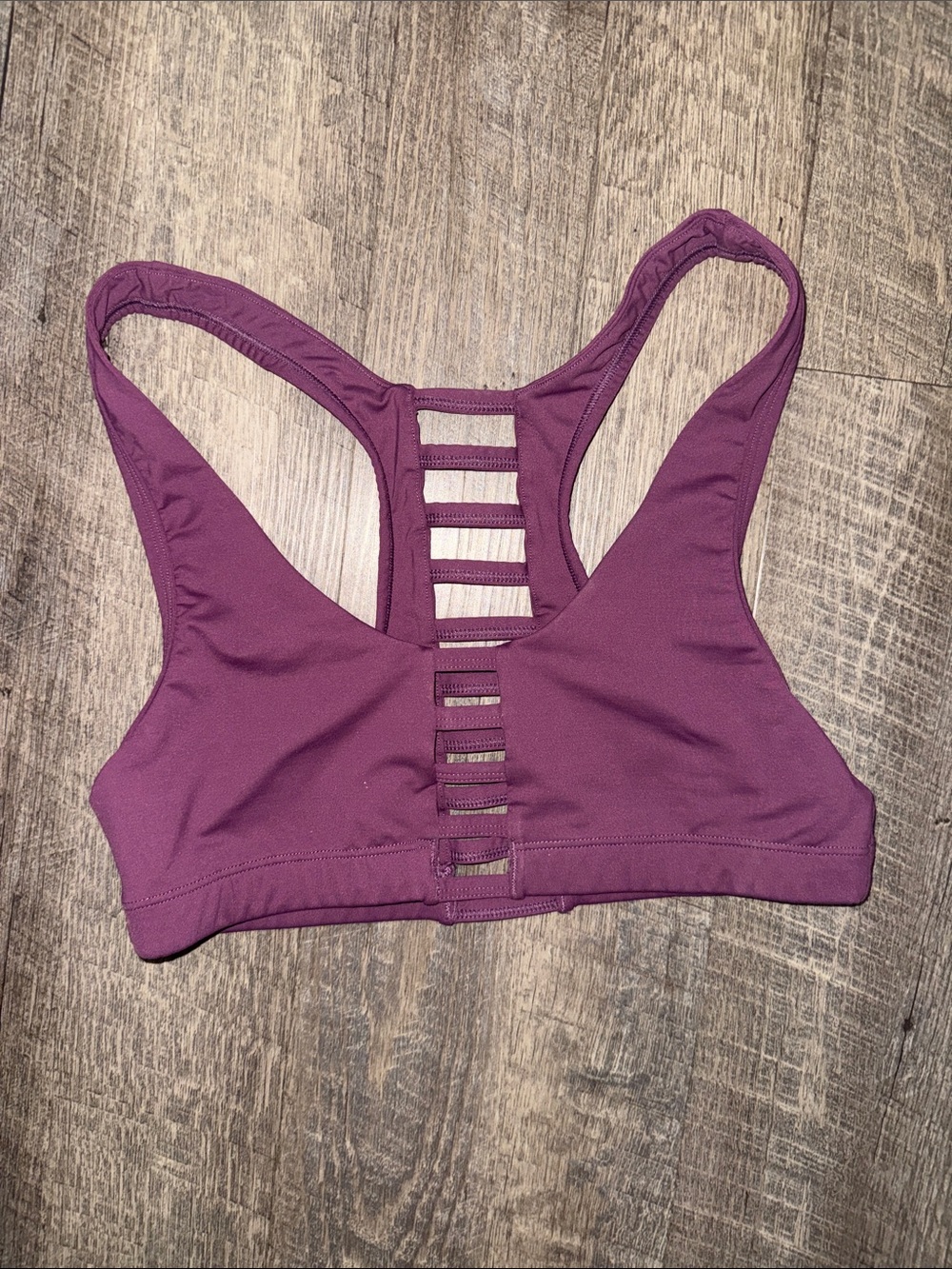 PINK Victoria's Secret Strappy Racerback Sports Bra - Plum
